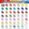 64 Pcs Acrylic Paint Set with 12 Brushes, 2 Knives & Palette, 48 Colors (2oz/60ml)